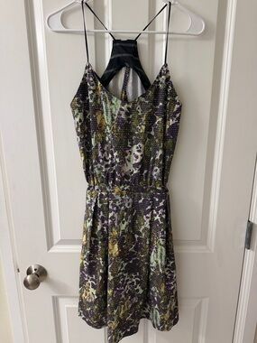 lululemon athletica Purple and Green Printed Mini Dress